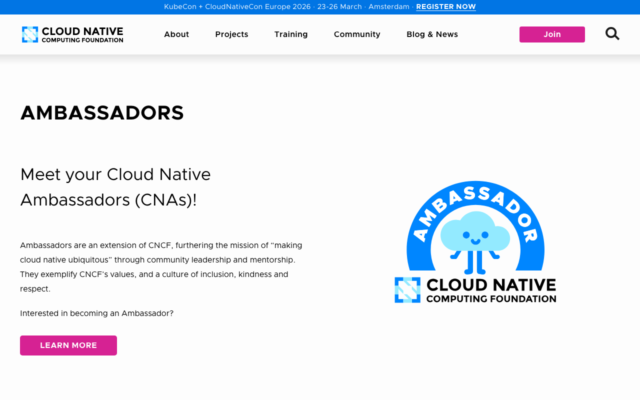 CNCF Cloud Native Ambassador preview