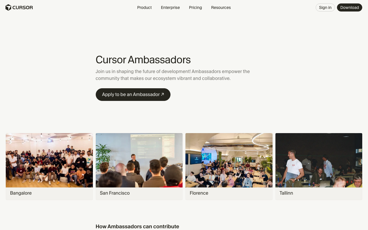 Cursor Ambassador preview