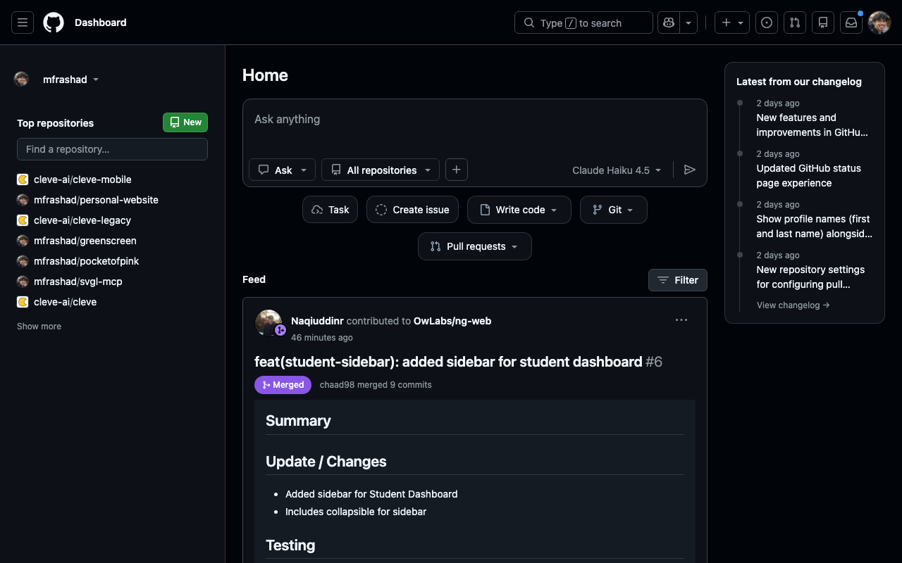 GitHub preview