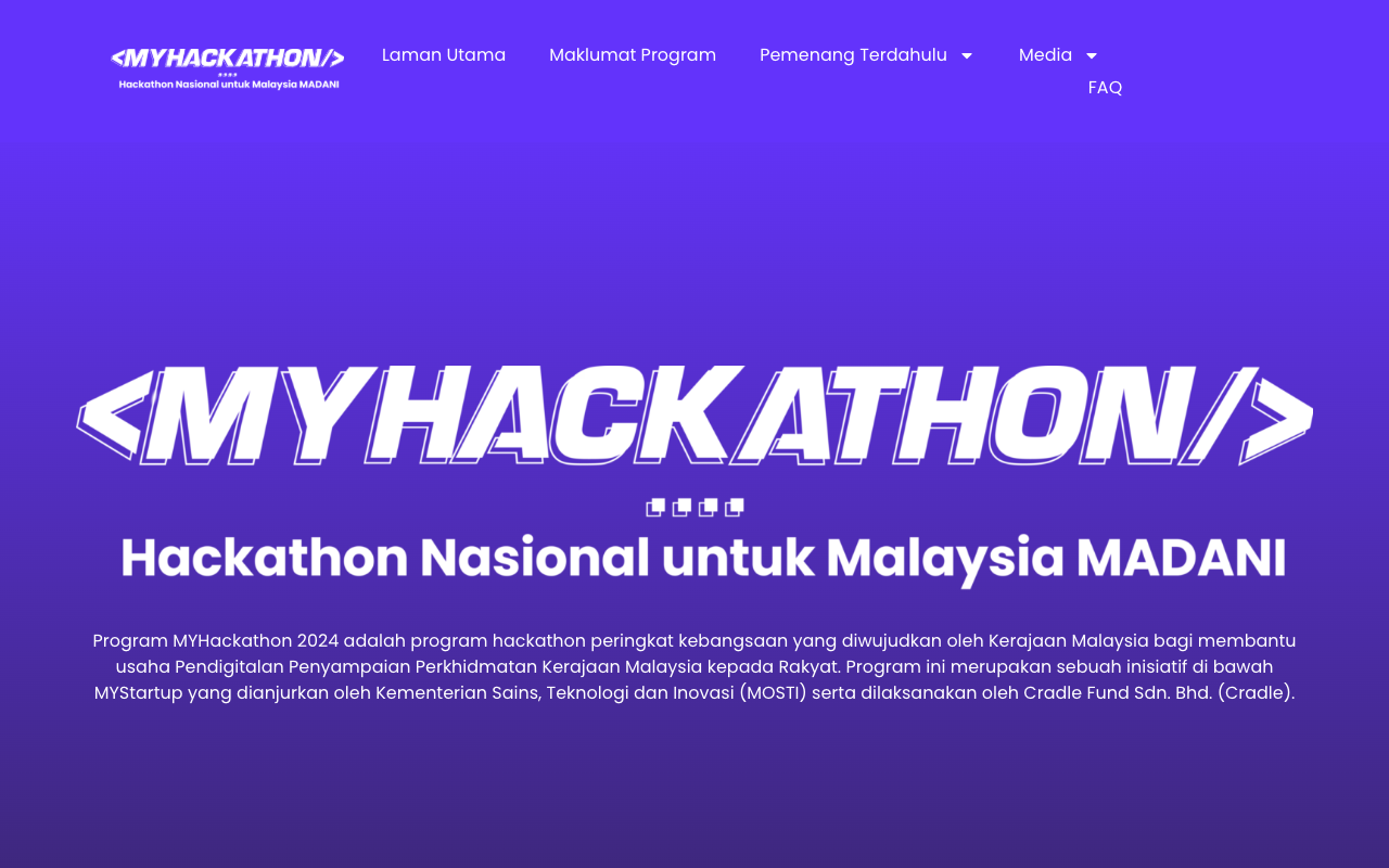 MYHackathon (RM250k grant) preview