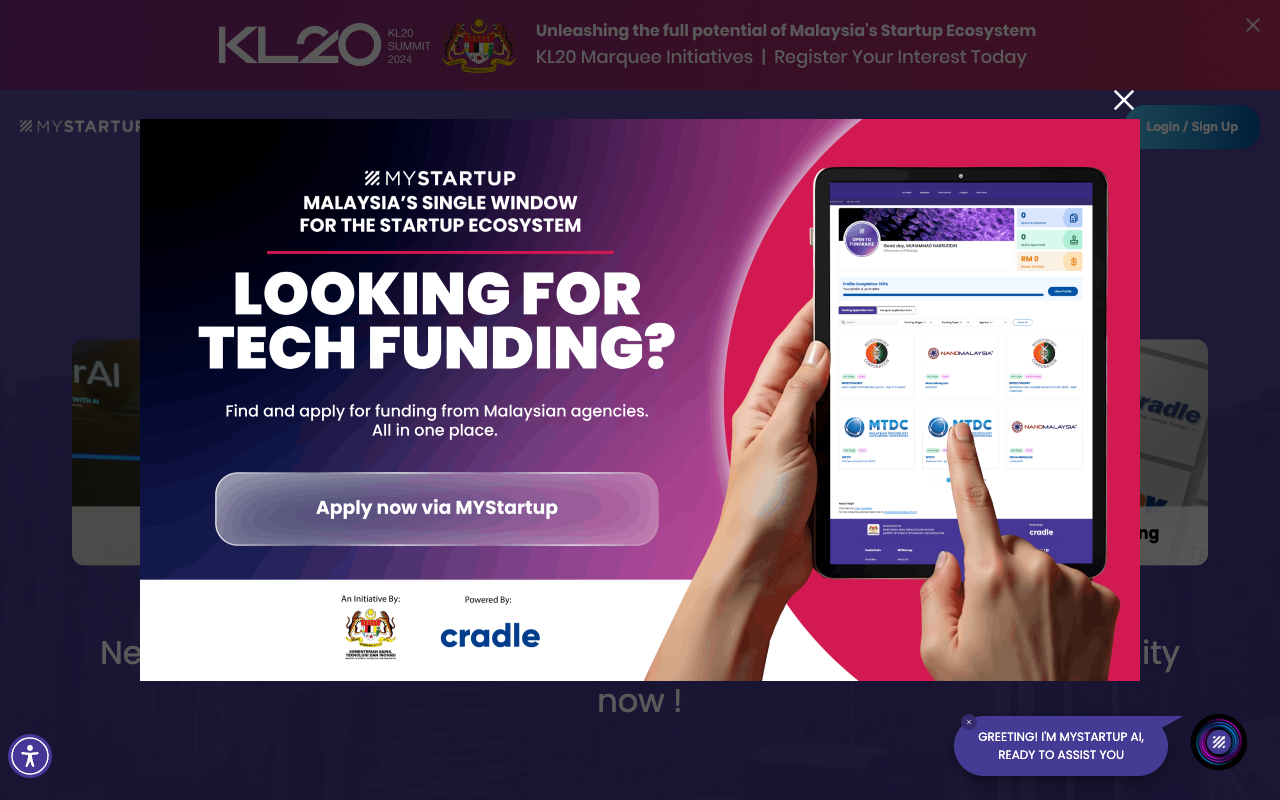 MYStartup Accelerator (up to RM1M) preview