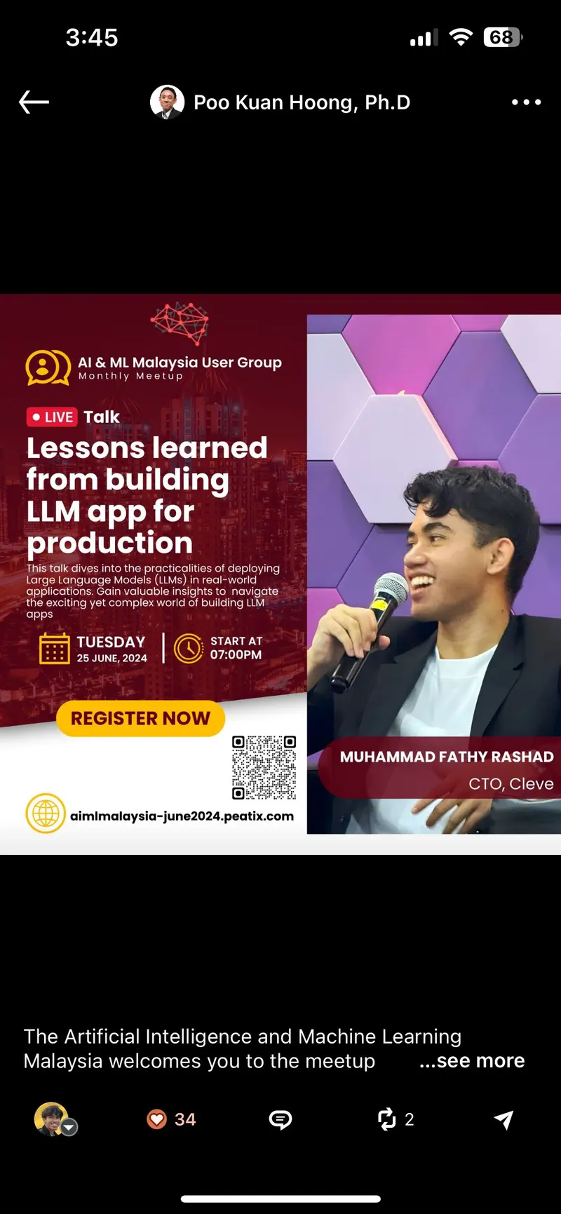 Fathy Rashad at Lessons Learned from Building LLM App in Production - photo 1