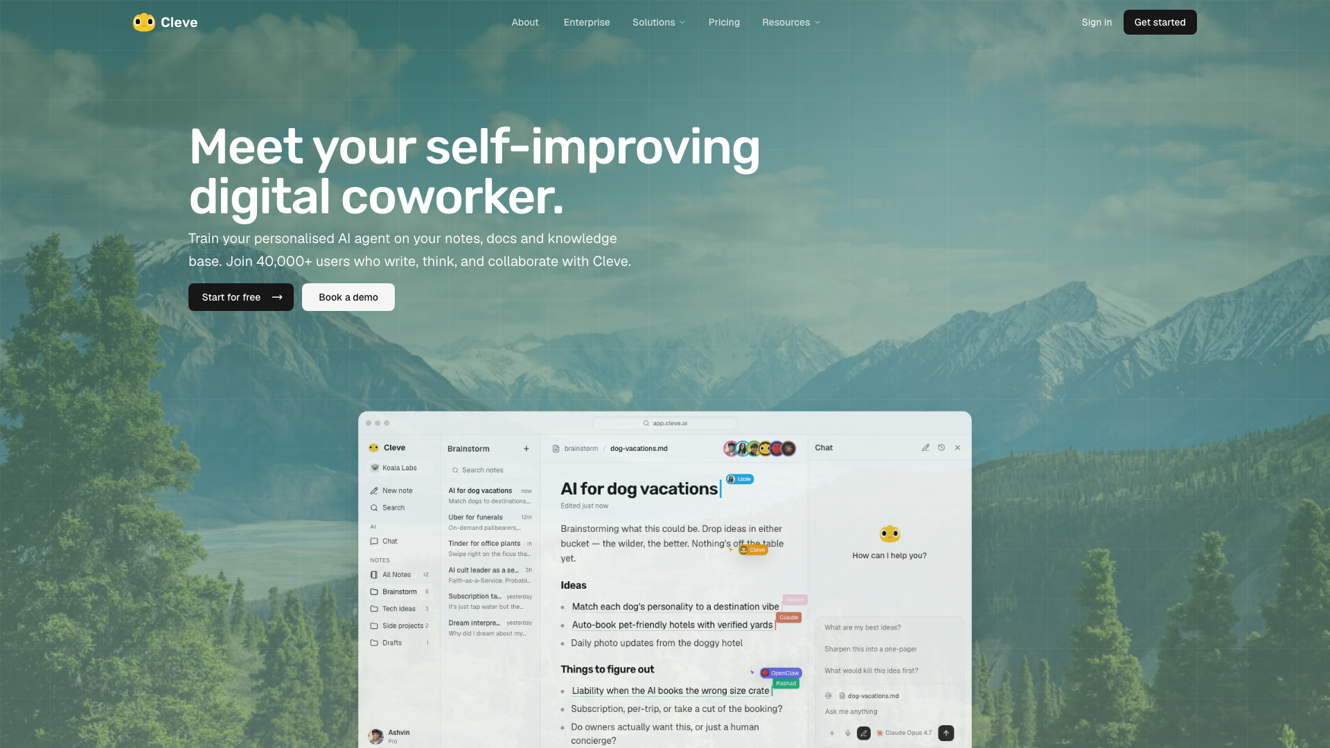 Cleve — AI workspace for writing and thinking